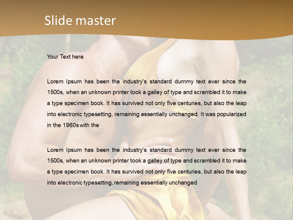 Sunlight Coastline Caucasian PowerPoint Template