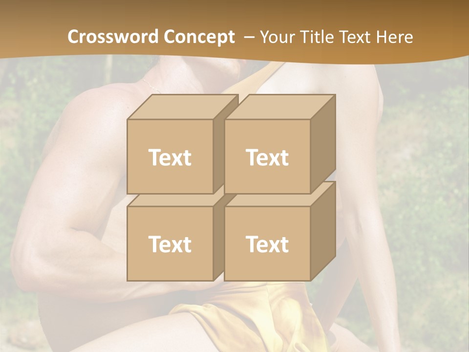 Sunlight Coastline Caucasian PowerPoint Template