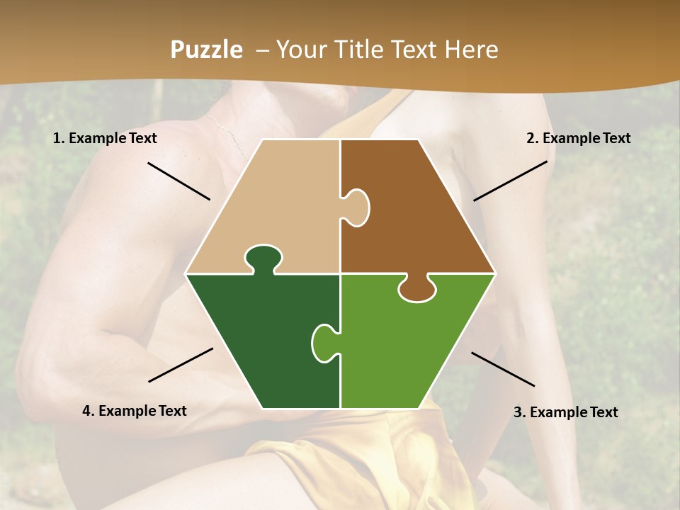 Sunlight Coastline Caucasian PowerPoint Template