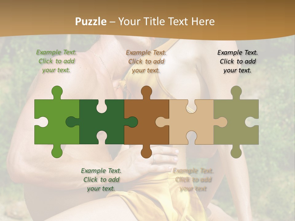 Sunlight Coastline Caucasian PowerPoint Template