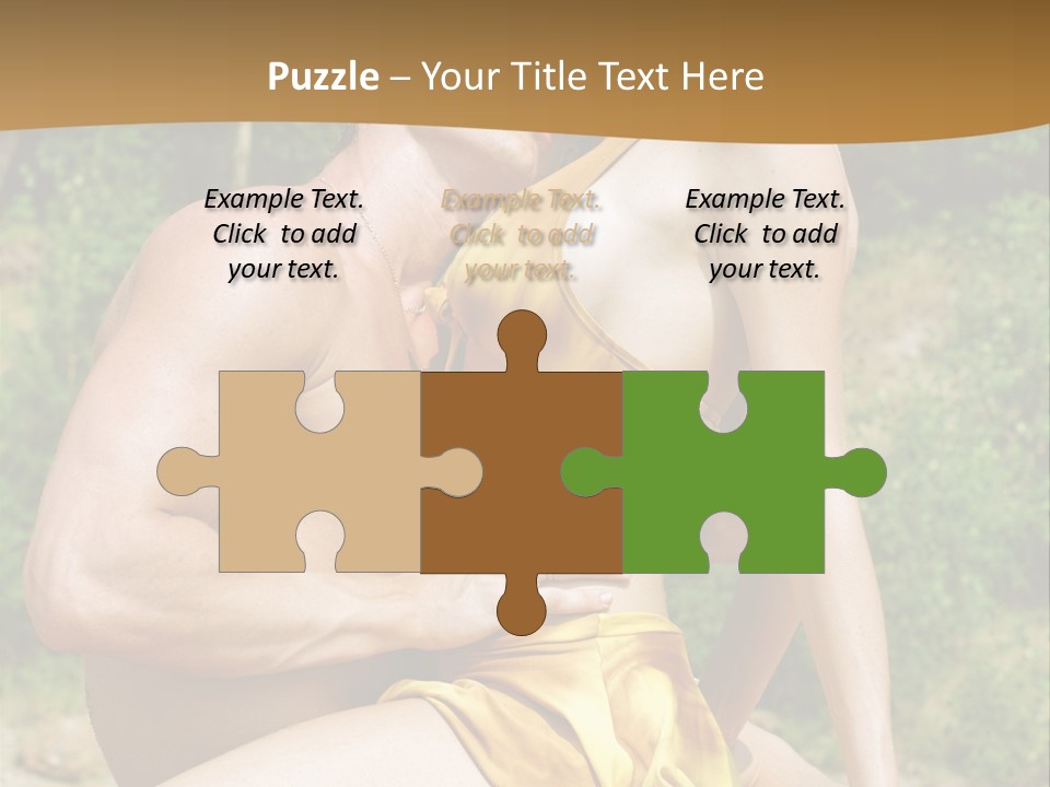 Sunlight Coastline Caucasian PowerPoint Template