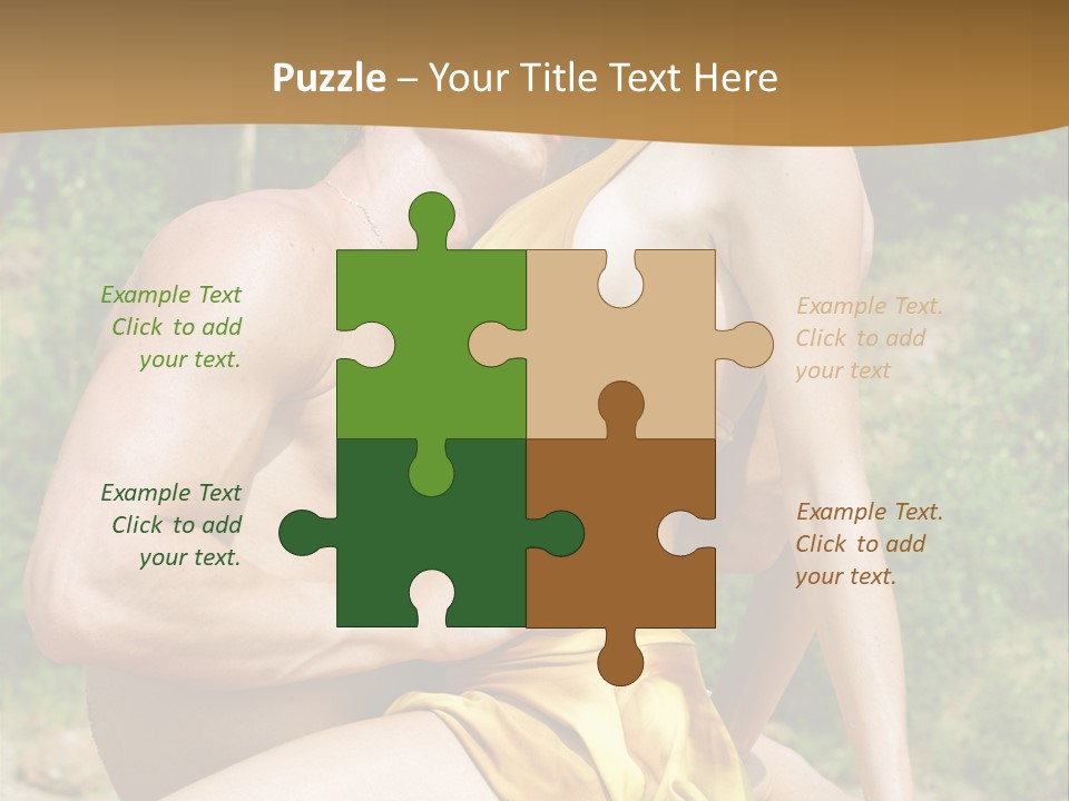 Sunlight Coastline Caucasian PowerPoint Template