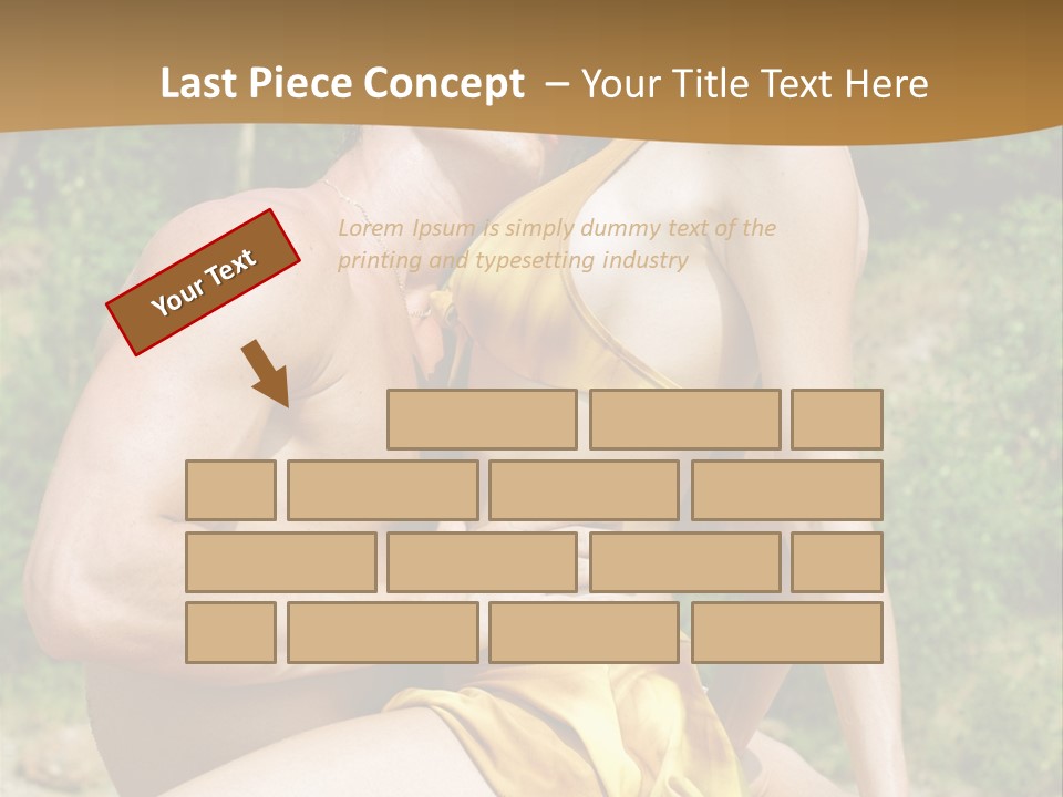 Sunlight Coastline Caucasian PowerPoint Template