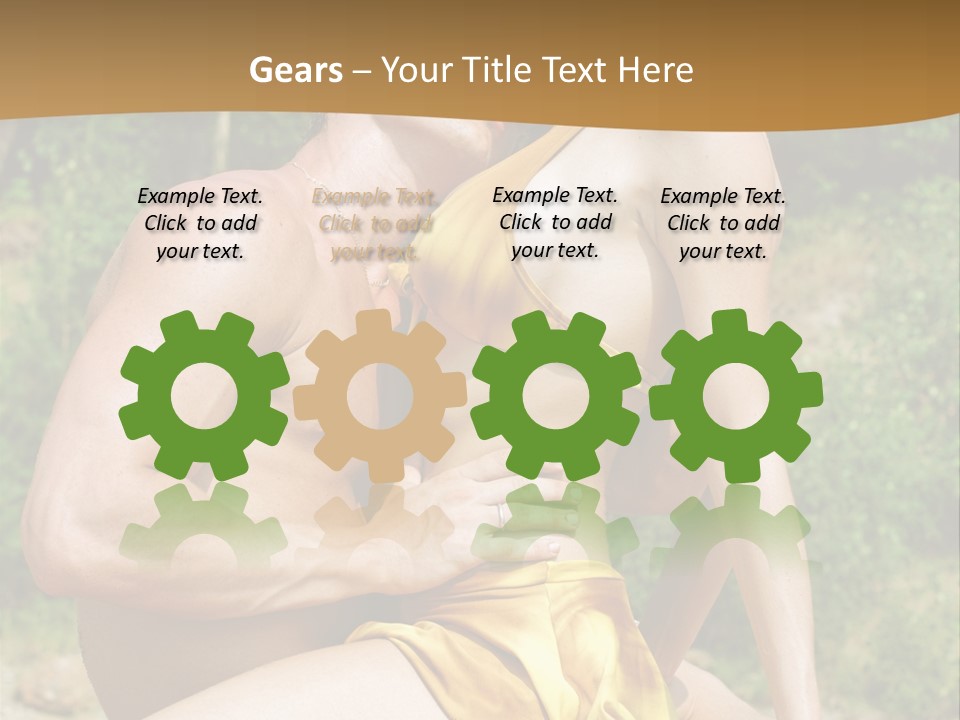 Sunlight Coastline Caucasian PowerPoint Template