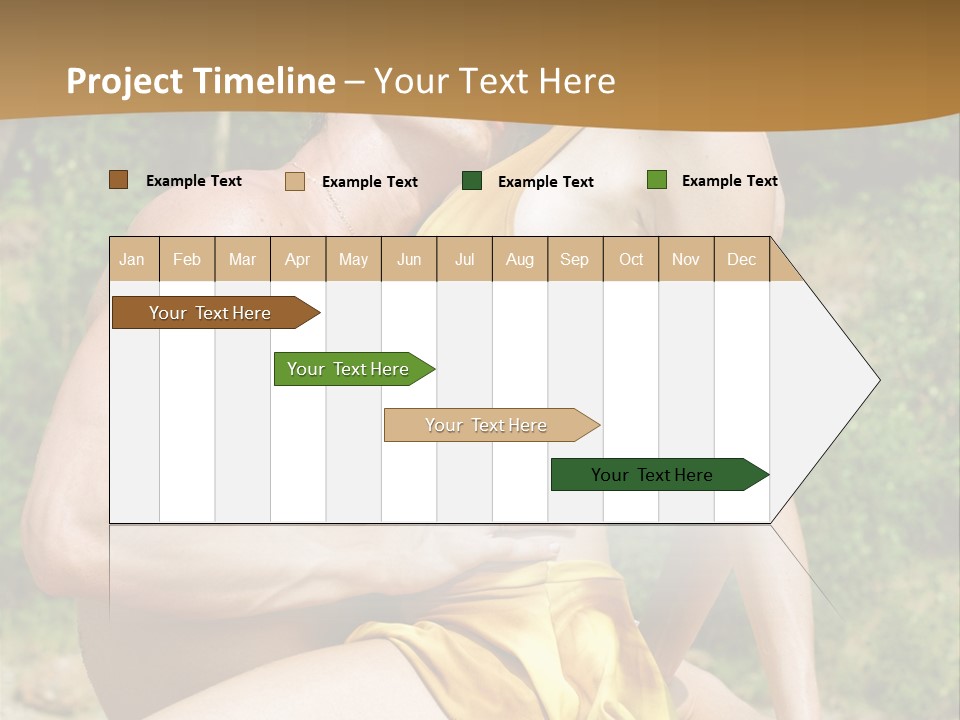 Sunlight Coastline Caucasian PowerPoint Template