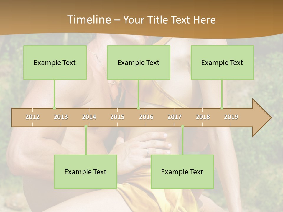 Sunlight Coastline Caucasian PowerPoint Template