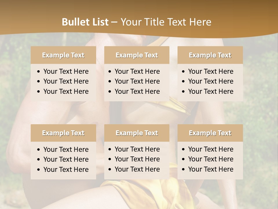Sunlight Coastline Caucasian PowerPoint Template