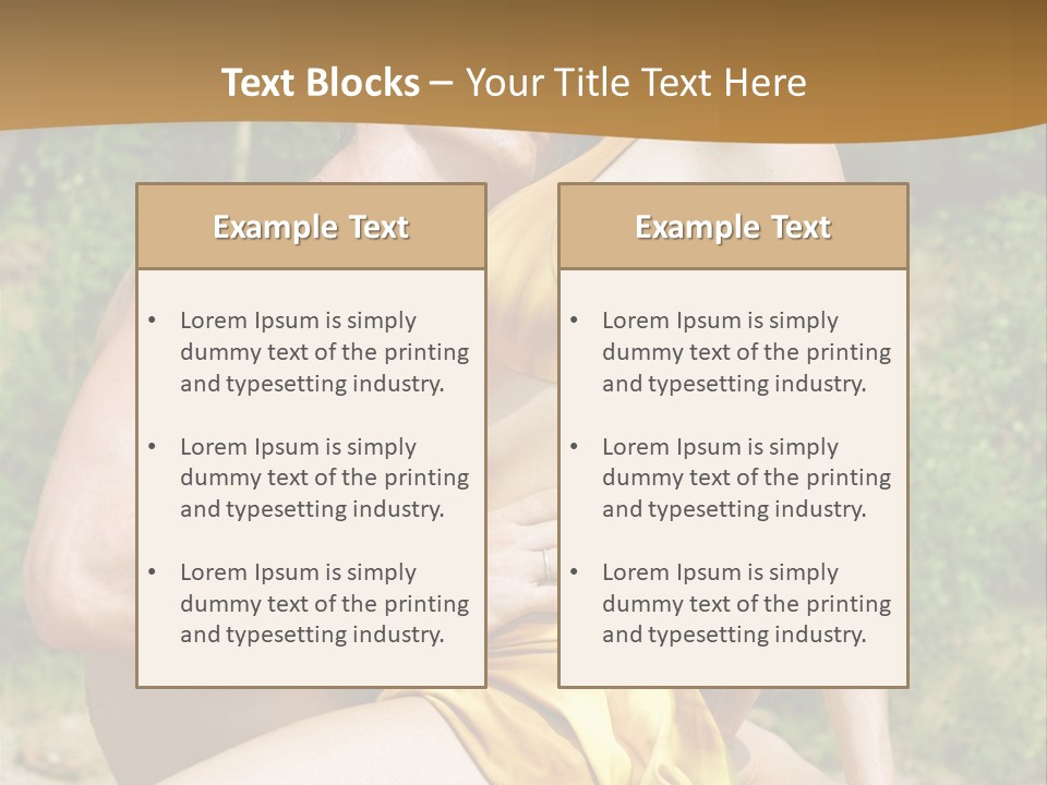 Sunlight Coastline Caucasian PowerPoint Template