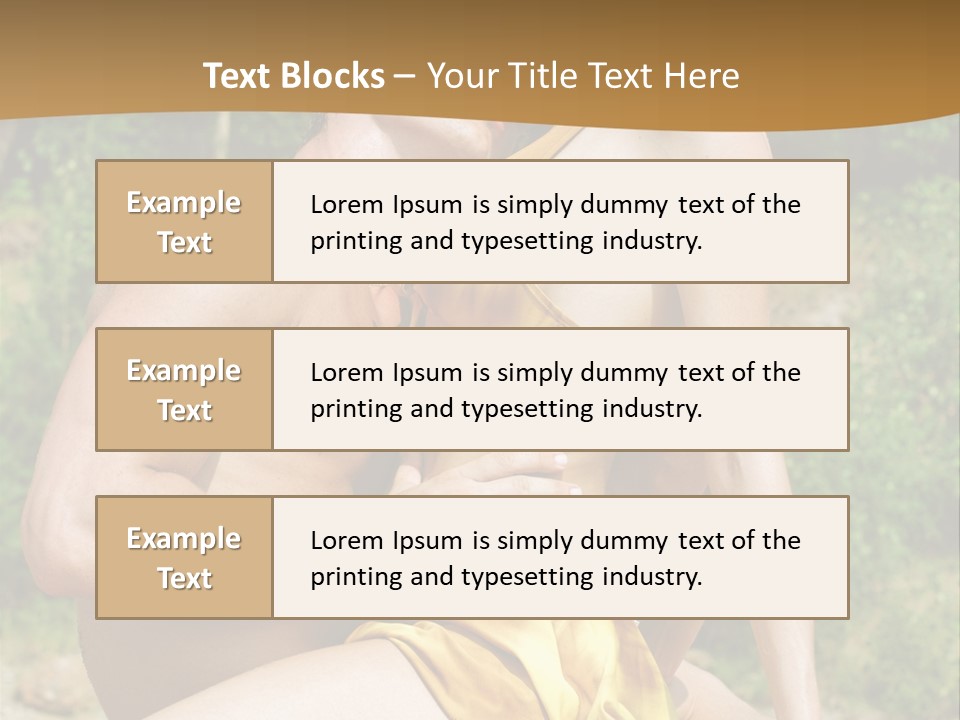 Sunlight Coastline Caucasian PowerPoint Template