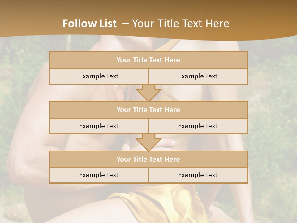 Sunlight Coastline Caucasian PowerPoint Template