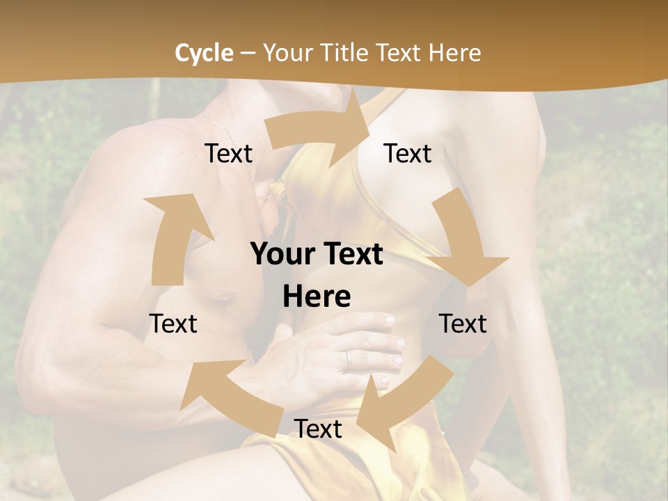 Sunlight Coastline Caucasian PowerPoint Template