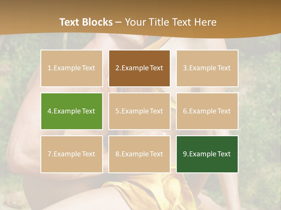 Sunlight Coastline Caucasian PowerPoint Template