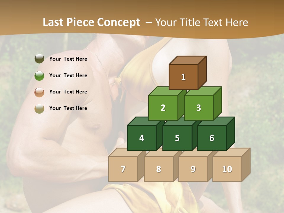 Sunlight Coastline Caucasian PowerPoint Template