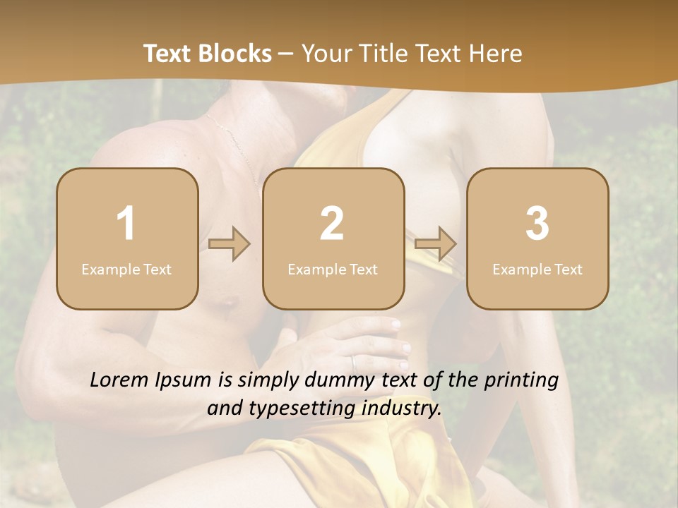 Sunlight Coastline Caucasian PowerPoint Template