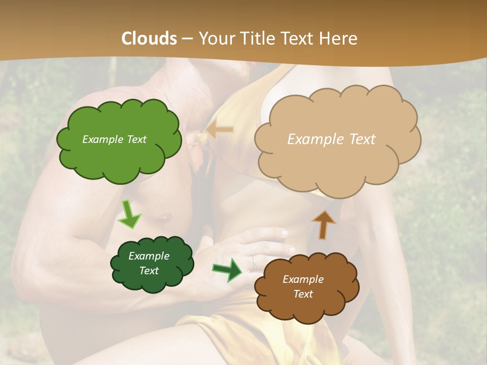 Sunlight Coastline Caucasian PowerPoint Template