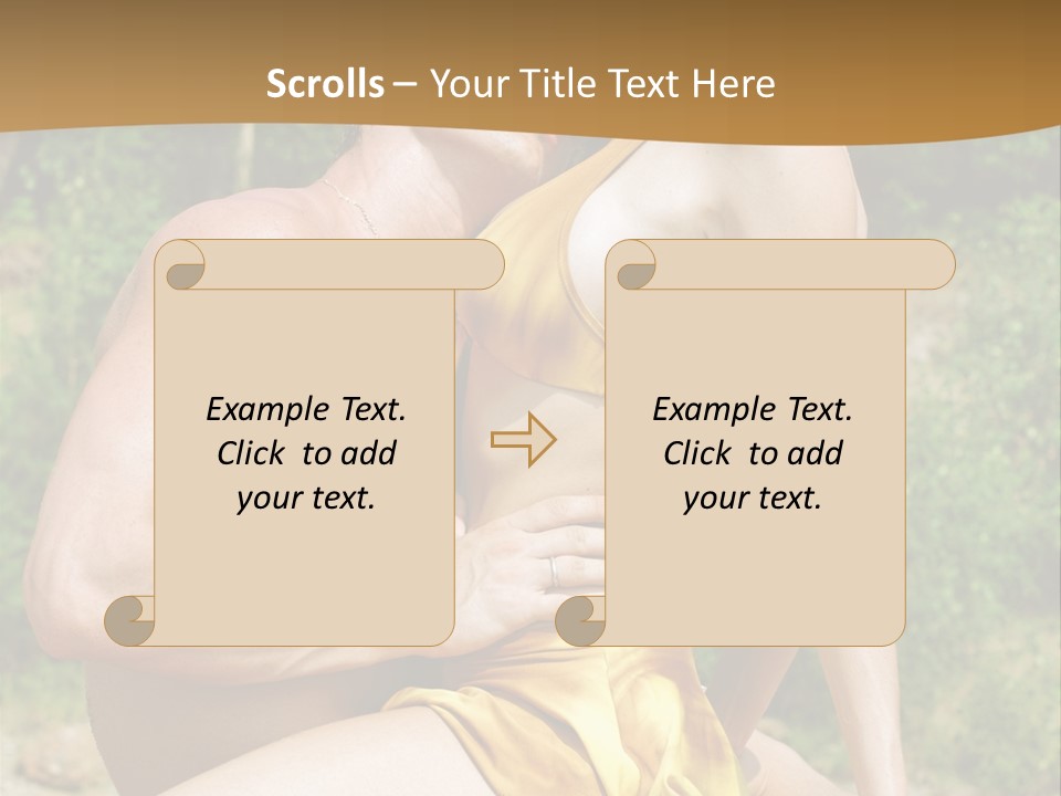 Sunlight Coastline Caucasian PowerPoint Template