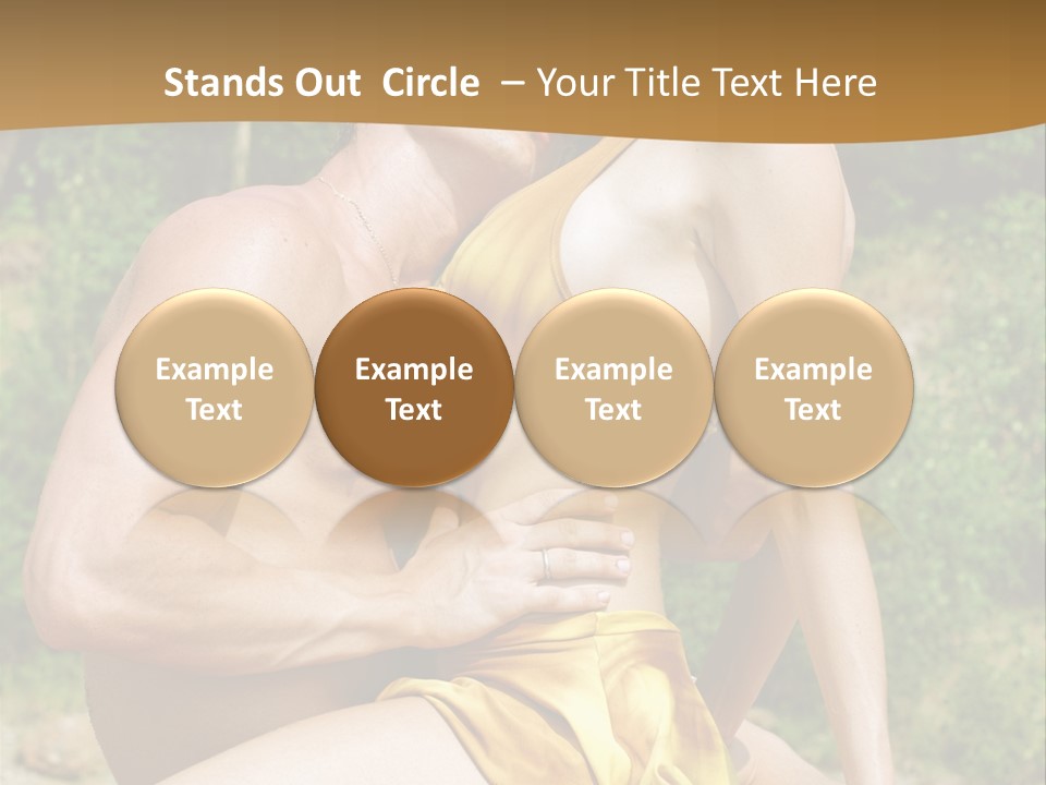 Sunlight Coastline Caucasian PowerPoint Template