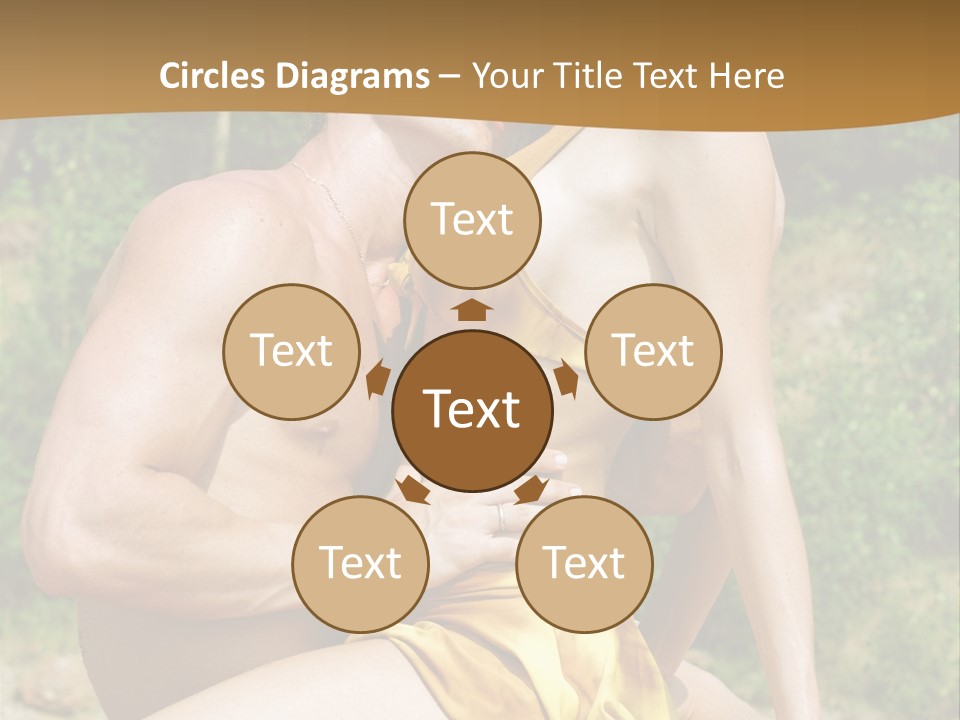 Sunlight Coastline Caucasian PowerPoint Template