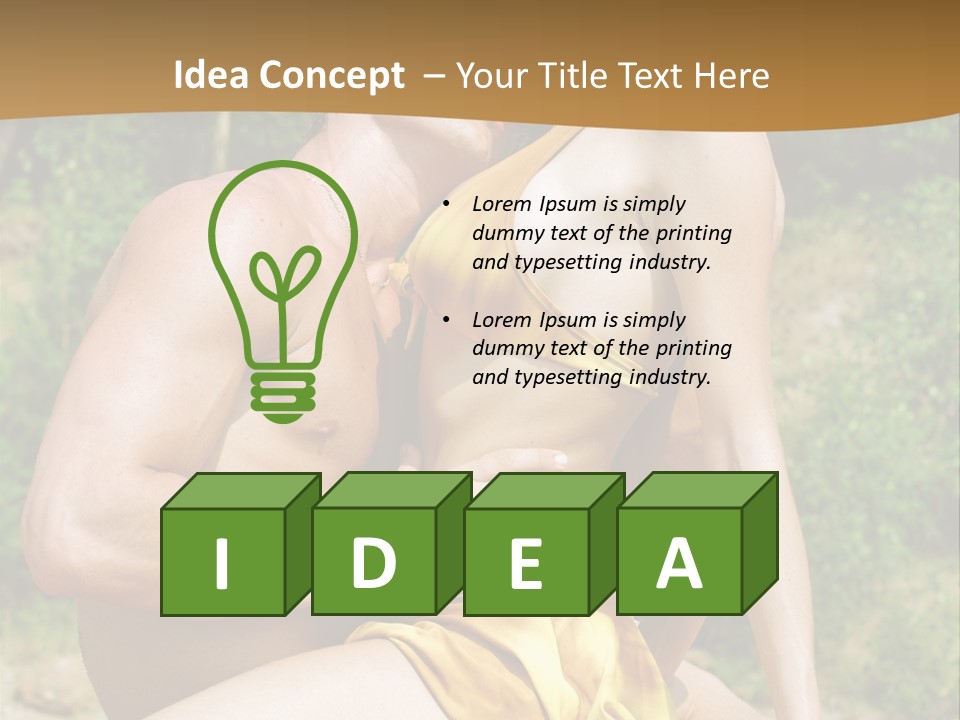 Sunlight Coastline Caucasian PowerPoint Template