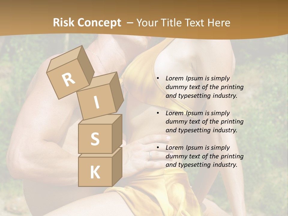 Sunlight Coastline Caucasian PowerPoint Template