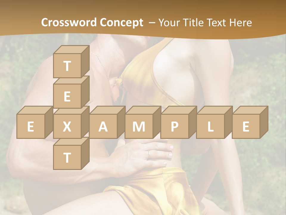 Sunlight Coastline Caucasian PowerPoint Template