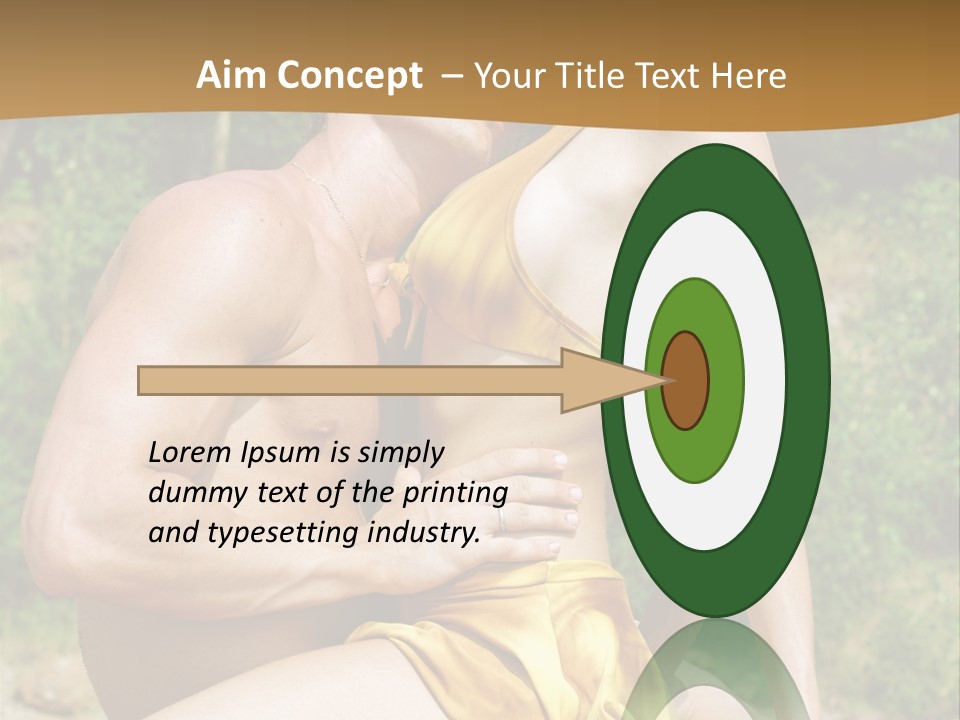 Sunlight Coastline Caucasian PowerPoint Template