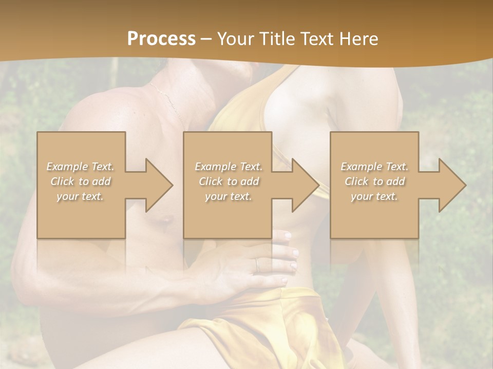 Sunlight Coastline Caucasian PowerPoint Template