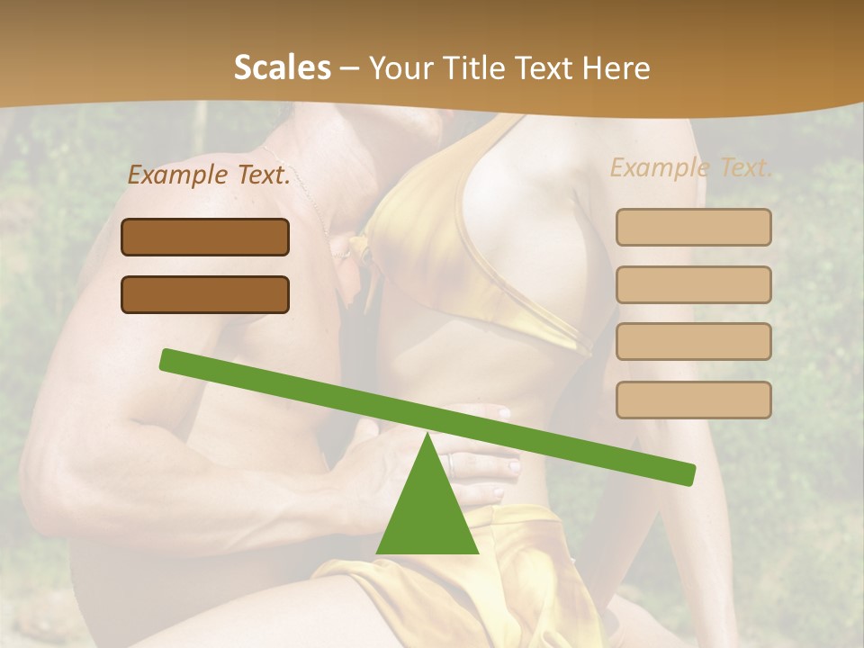 Sunlight Coastline Caucasian PowerPoint Template