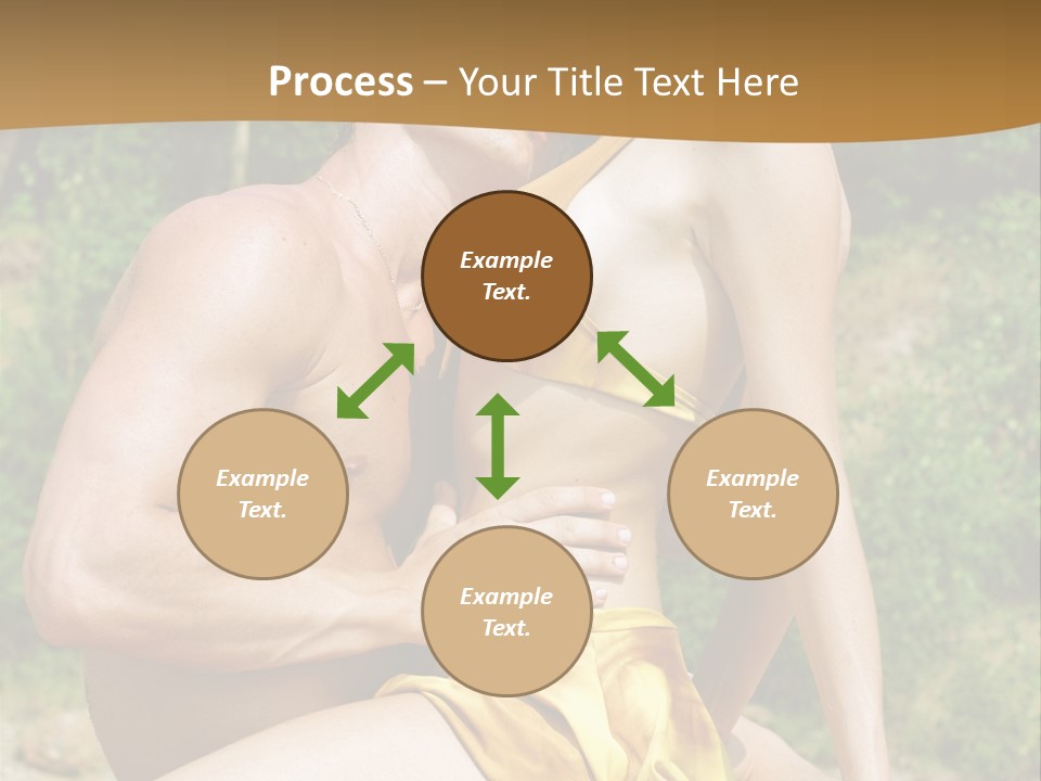 Sunlight Coastline Caucasian PowerPoint Template