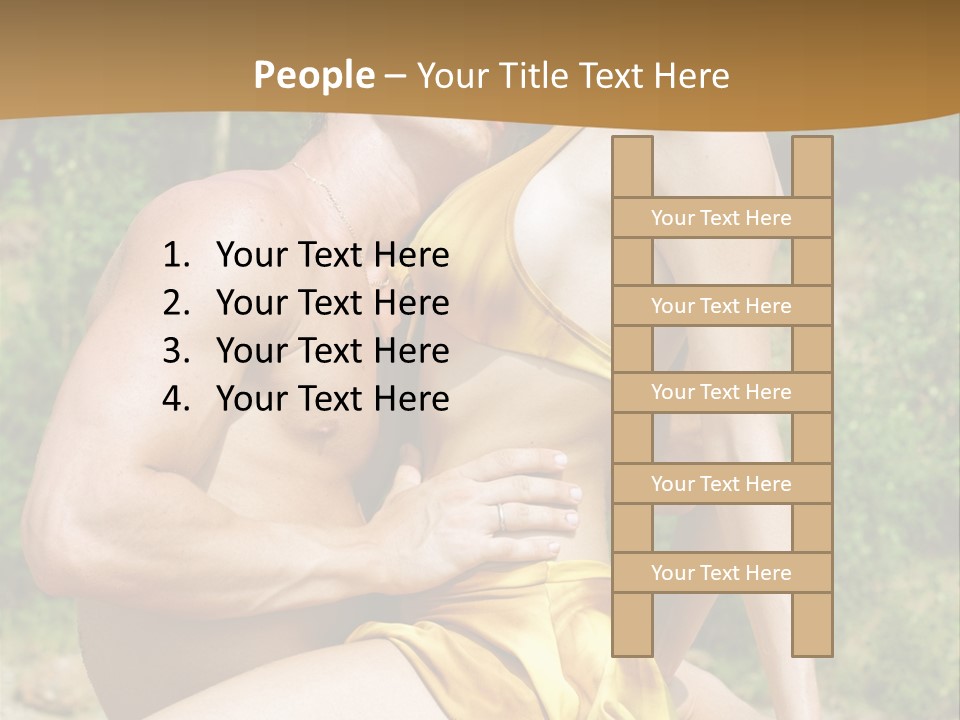 Sunlight Coastline Caucasian PowerPoint Template