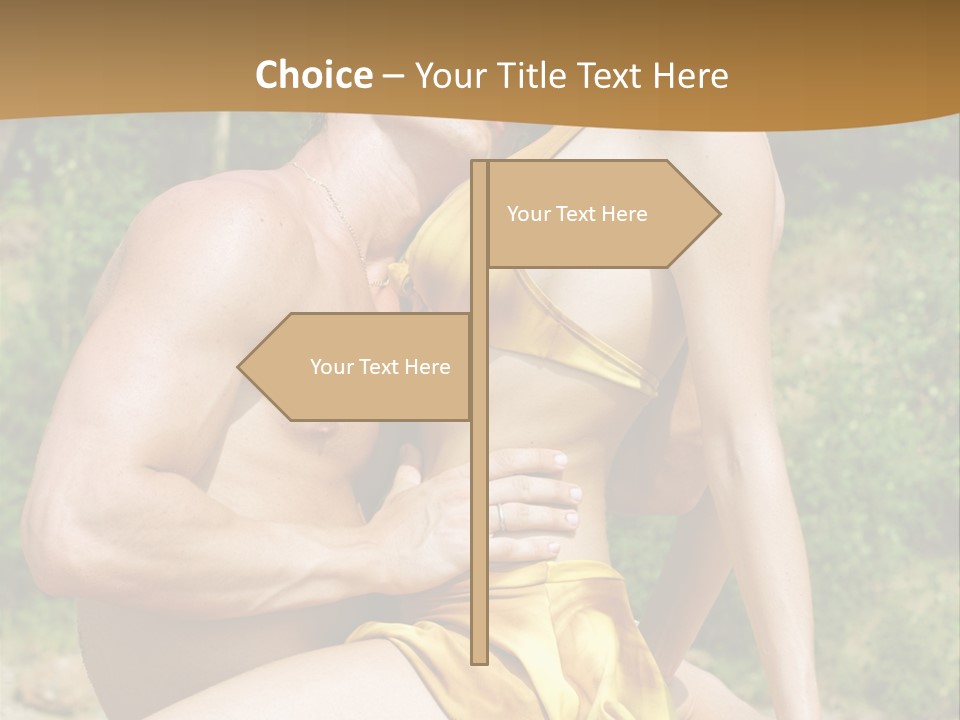 Sunlight Coastline Caucasian PowerPoint Template