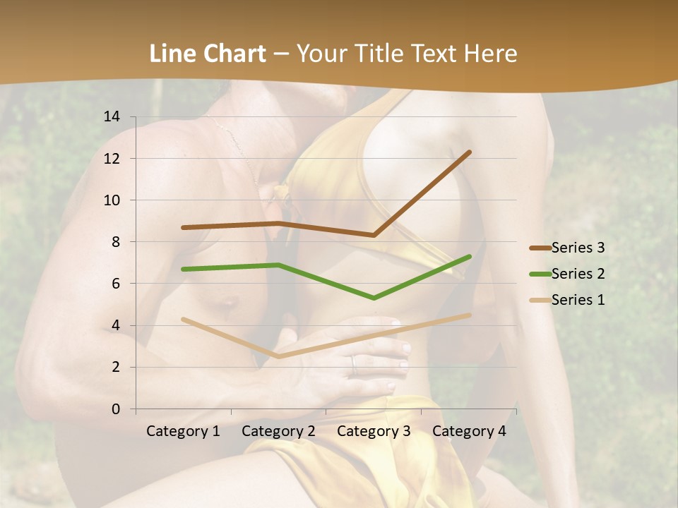 Sunlight Coastline Caucasian PowerPoint Template