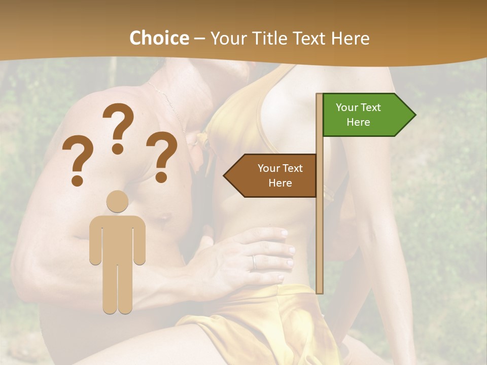 Sunlight Coastline Caucasian PowerPoint Template