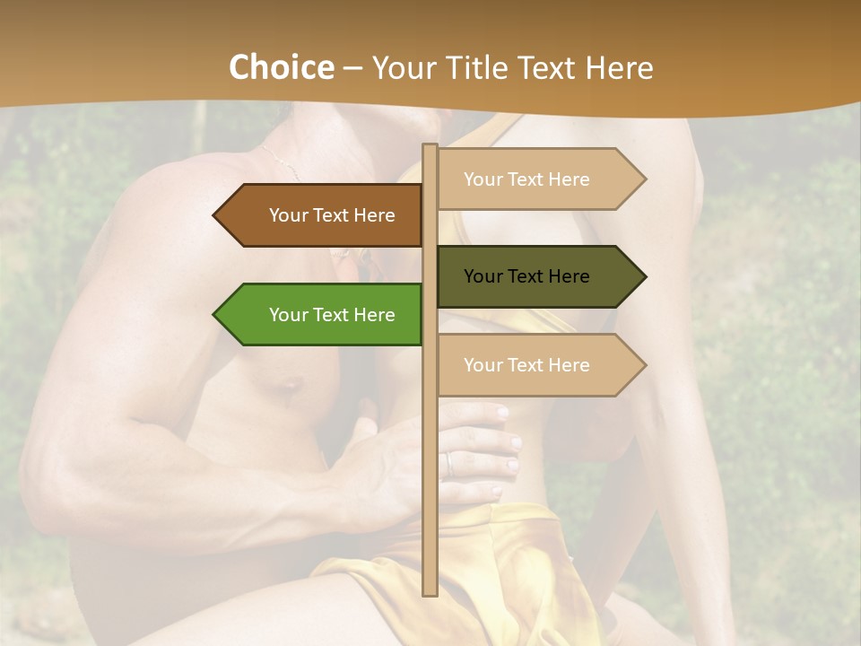 Sunlight Coastline Caucasian PowerPoint Template