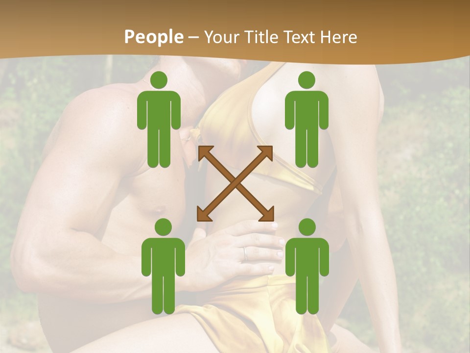 Sunlight Coastline Caucasian PowerPoint Template