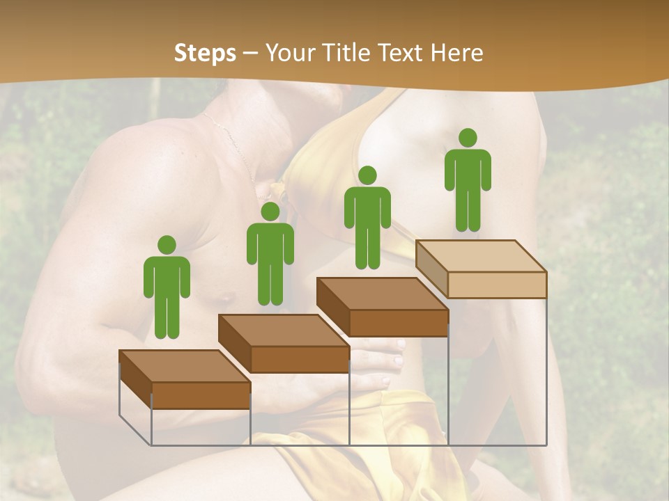 Sunlight Coastline Caucasian PowerPoint Template