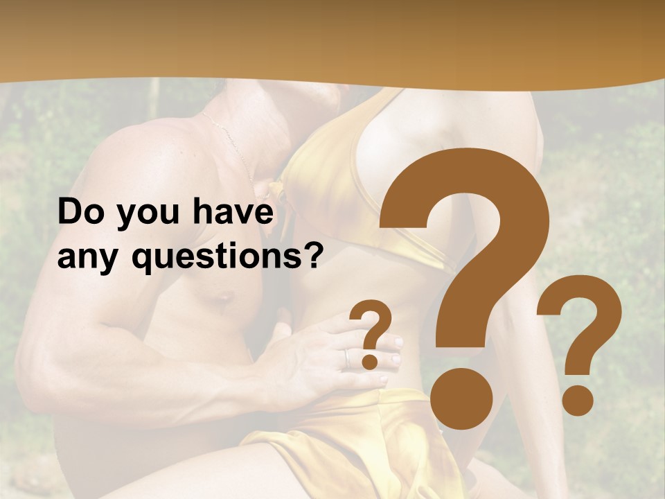 Sunlight Coastline Caucasian PowerPoint Template