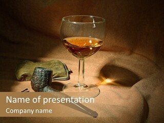 Dark Burnt Out Drink PowerPoint Template