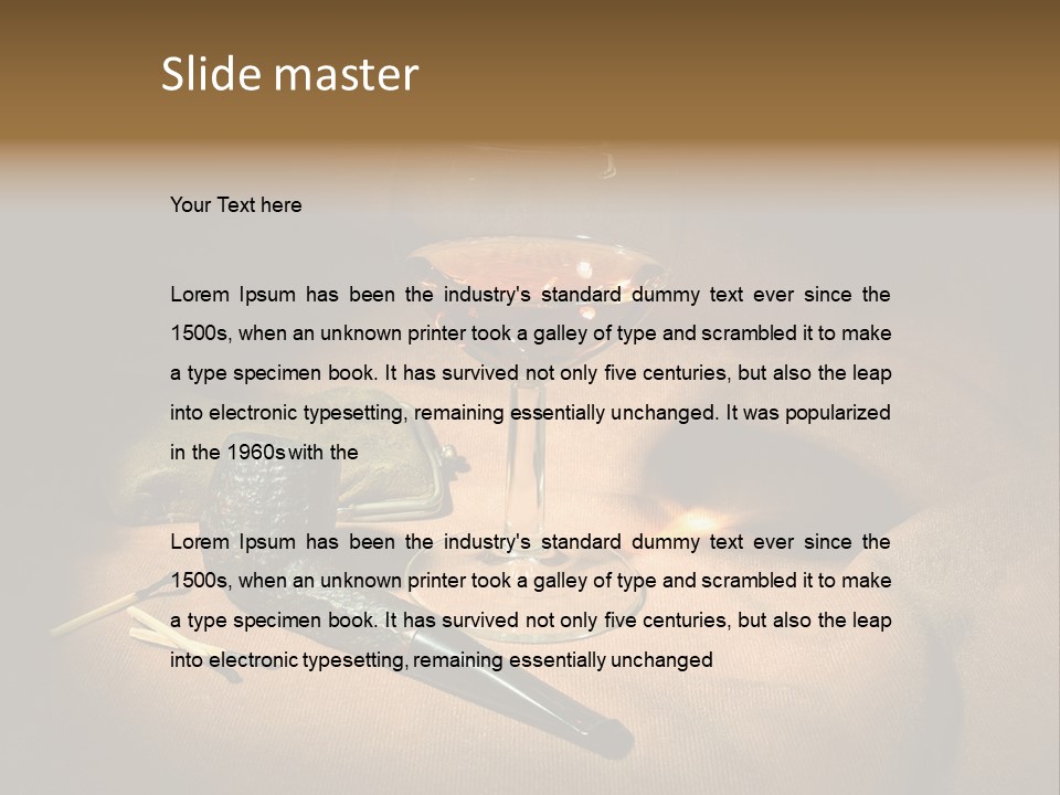 Dark Burnt Out Drink PowerPoint Template