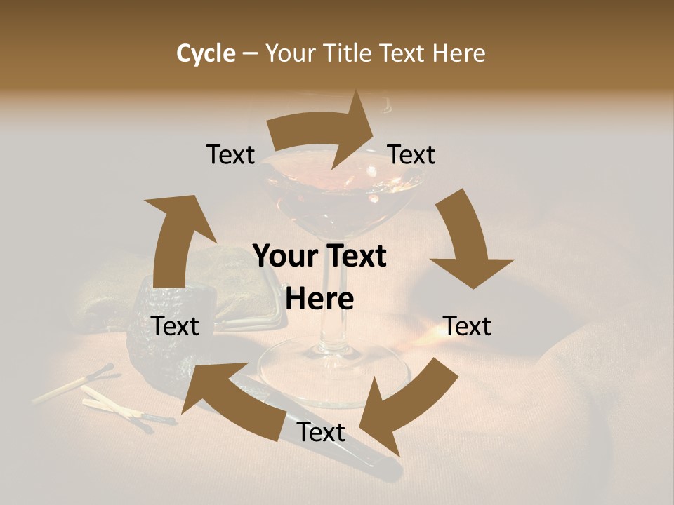 Dark Burnt Out Drink PowerPoint Template