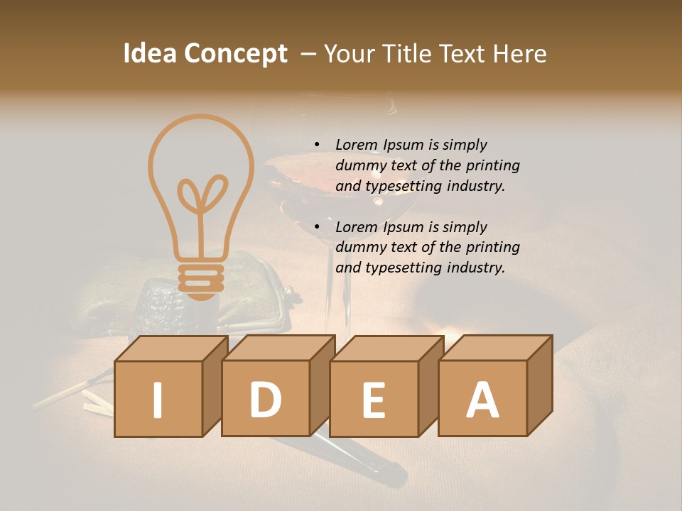 Dark Burnt Out Drink PowerPoint Template