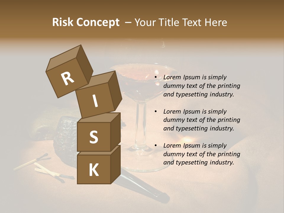 Dark Burnt Out Drink PowerPoint Template