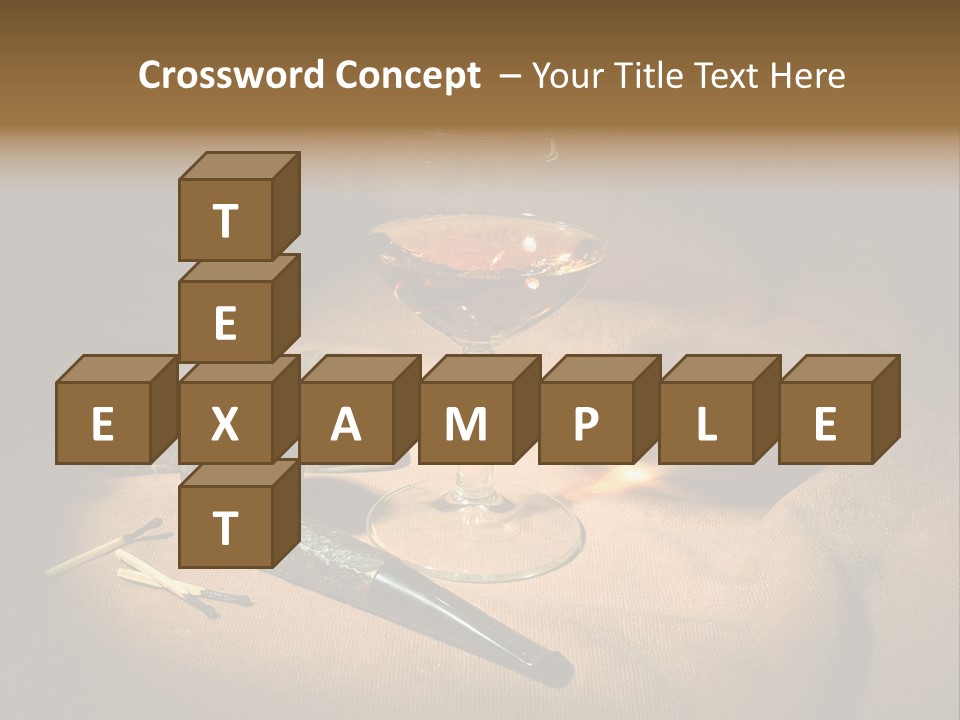 Dark Burnt Out Drink PowerPoint Template