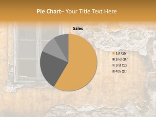 Damage Frame Wall PowerPoint Template