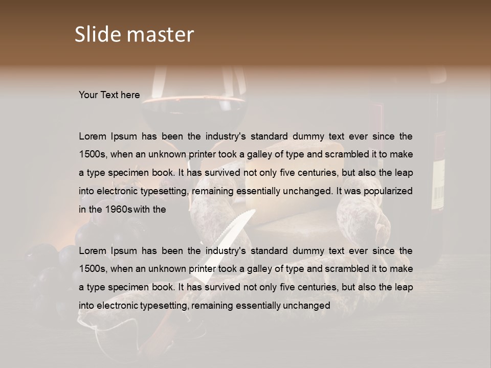 Cut Hard Sausage PowerPoint Template