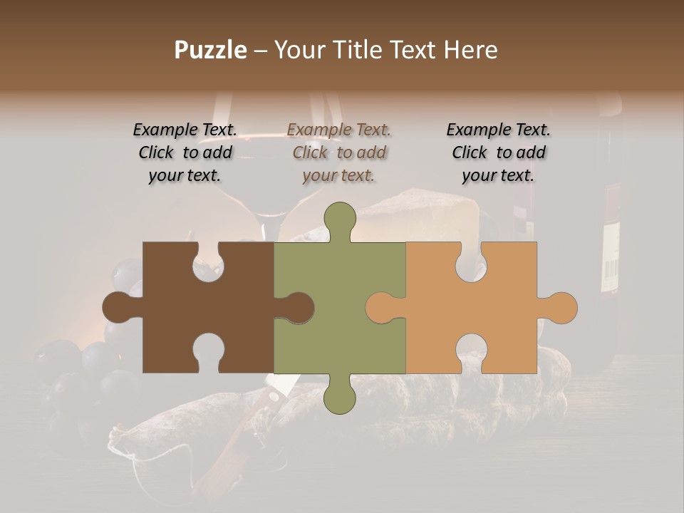 Cut Hard Sausage PowerPoint Template