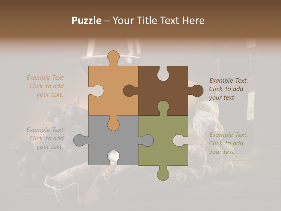 Cut Hard Sausage PowerPoint Template