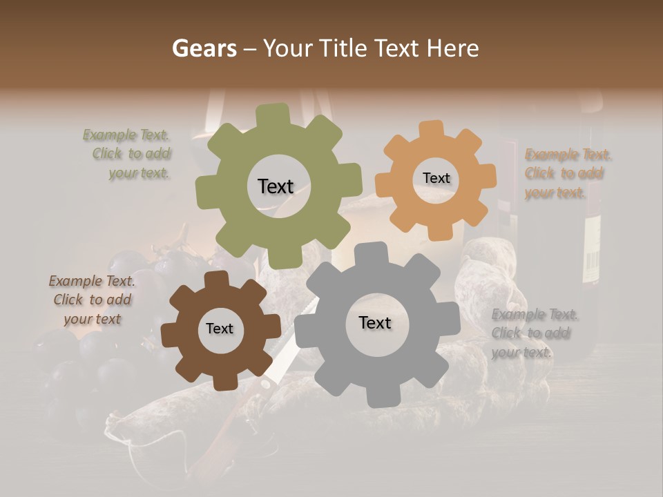 Cut Hard Sausage PowerPoint Template