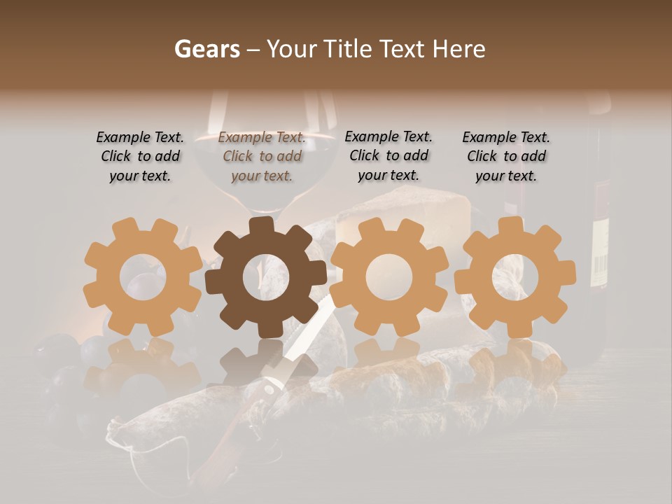 Cut Hard Sausage PowerPoint Template