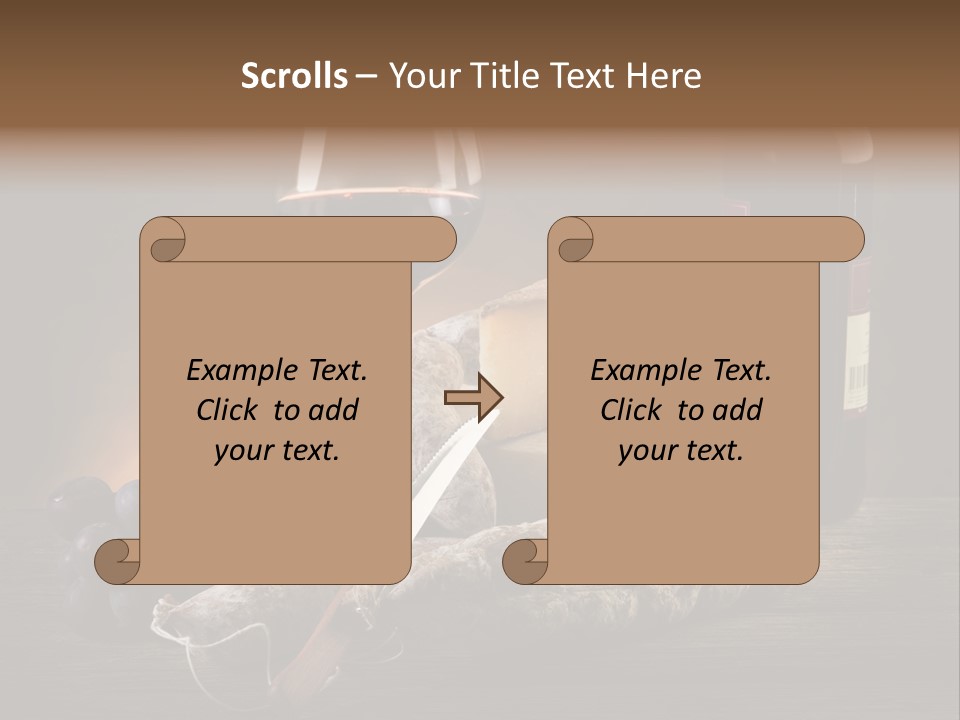 Cut Hard Sausage PowerPoint Template